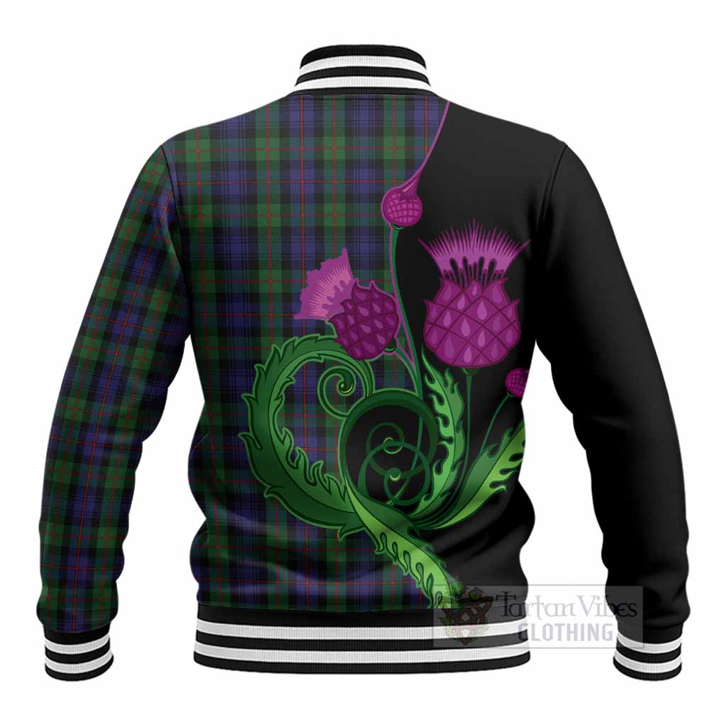 Murray Tartan Baseball Jacket Traditional Scottish Thistle
