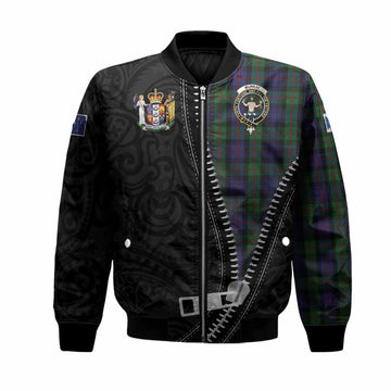 Murray Tartan Bomber Jacket New Zealand Pattern Unique Zipper Stylized