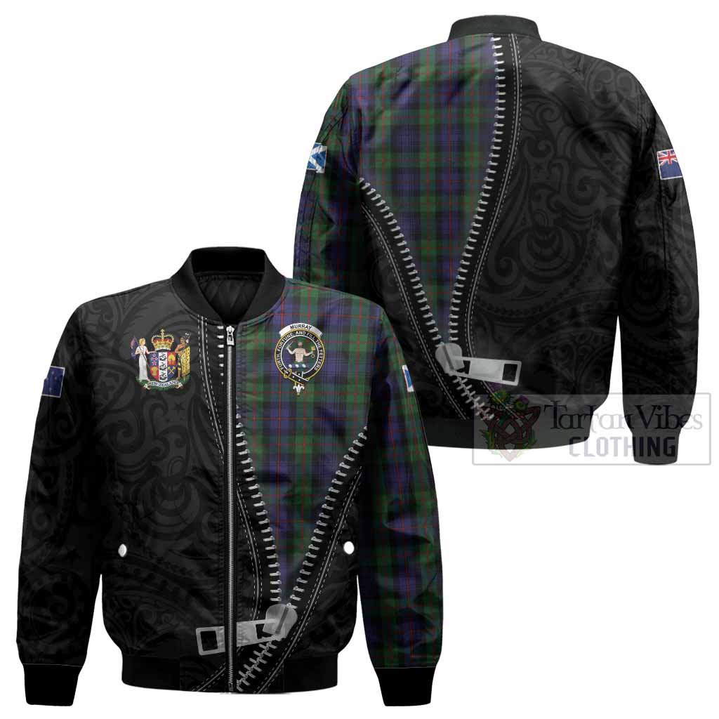 Murray Tartan Bomber Jacket New Zealand Pattern Unique Zipper Stylized