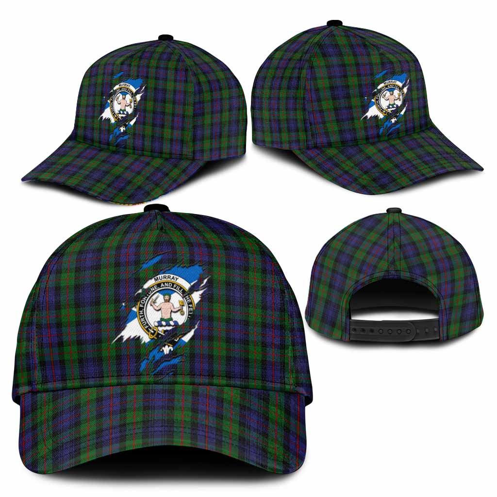 Murray Tartan Classic Cap with Family Crest In Me Style