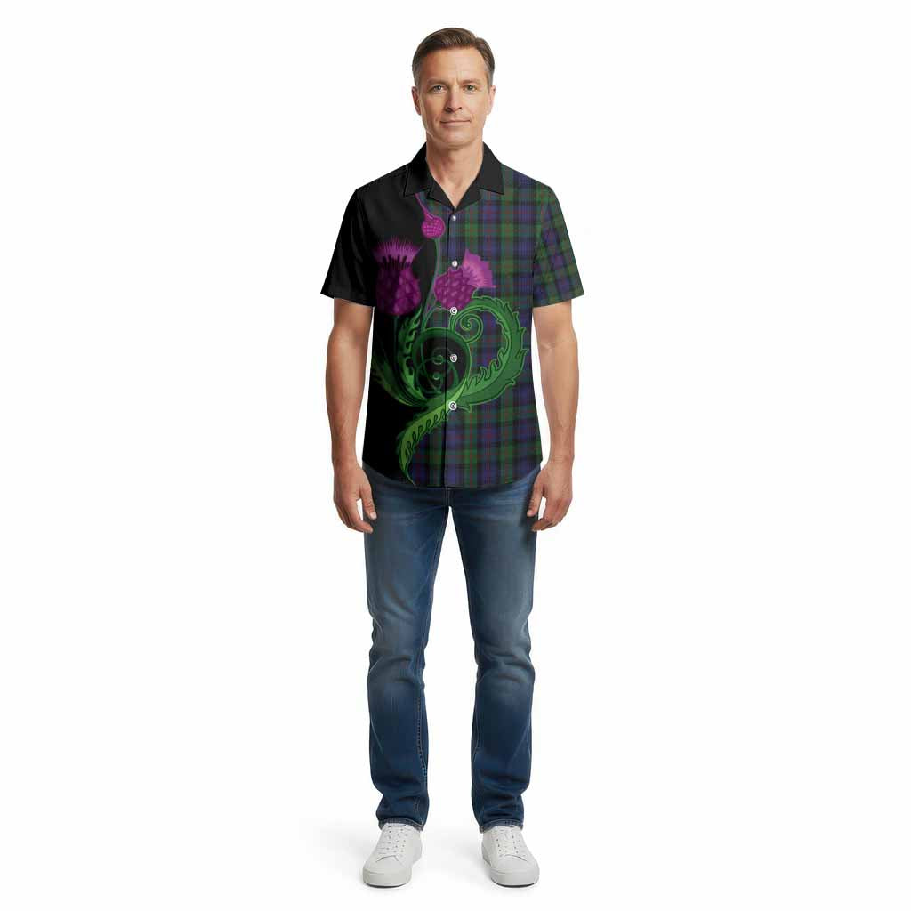 Murray Tartan Cotton Hawaiian Shirt Traditional Scottish Thistle