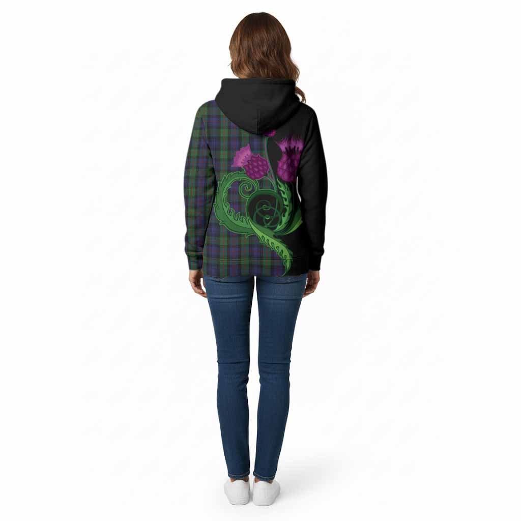 Murray Tartan Cotton Hoodie Traditional Scottish Thistle