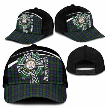Murray Tartan Crest Classic Cap Scottish Thistle Celtic Cross Alba Gu Brath