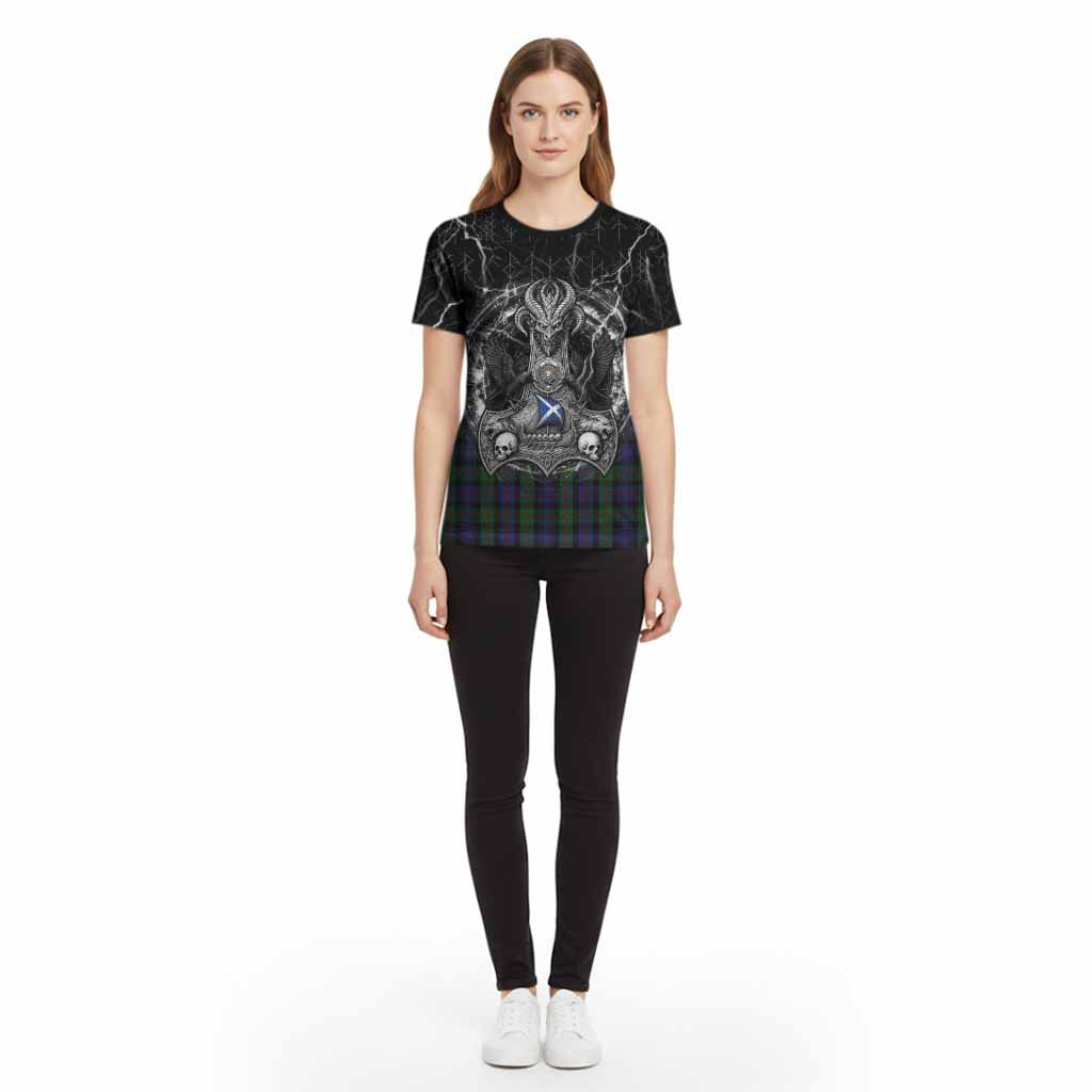 Murray Tartan Crest Cotton T-shirt Celtic Odin's Raven Legacy