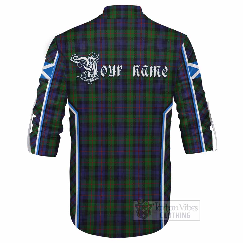 Murray Tartan Crest Ghillie Kilt Shirt Scotland Coat of Arm Flag Style - Tartan Vibes Clothing