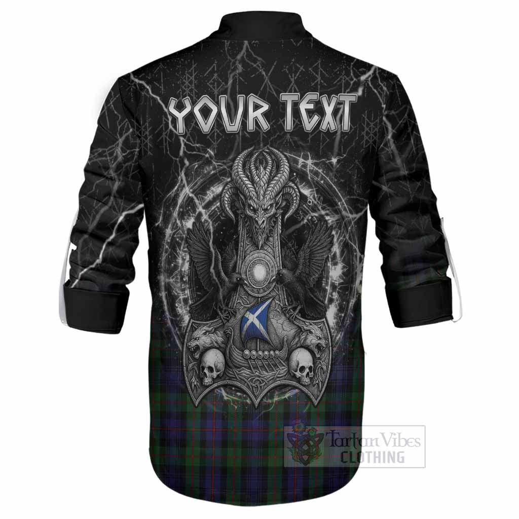 Murray Tartan Crest Ghillie Shirt Celtic Odin's Raven Legacy