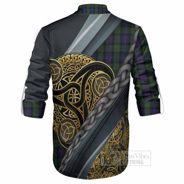 Murray Tartan Crest Ghillie Shirt Scottish Triskele Celtic