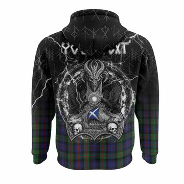 Murray Tartan Crest Hoodie Celtic Odin's Raven Legacy