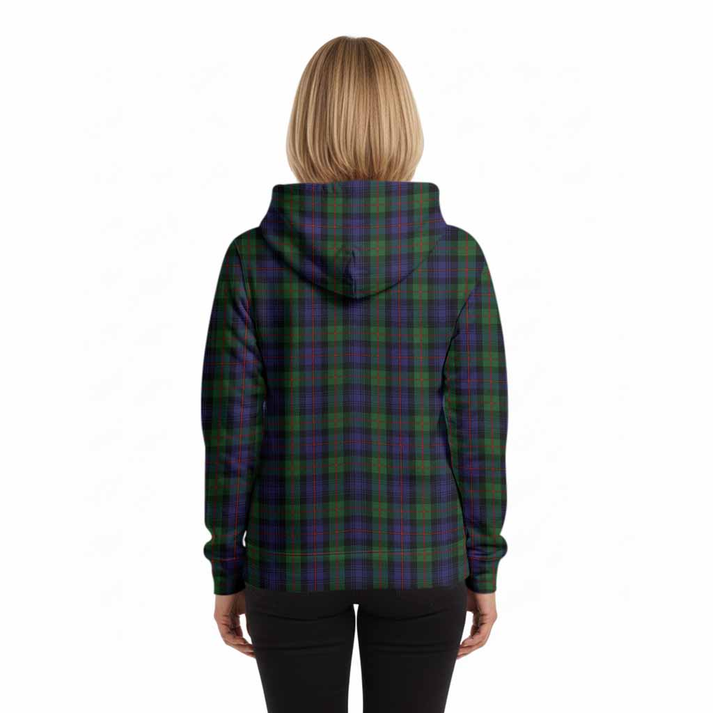 Murray Tartan Crest Hoodie Ferocious Lion Style
