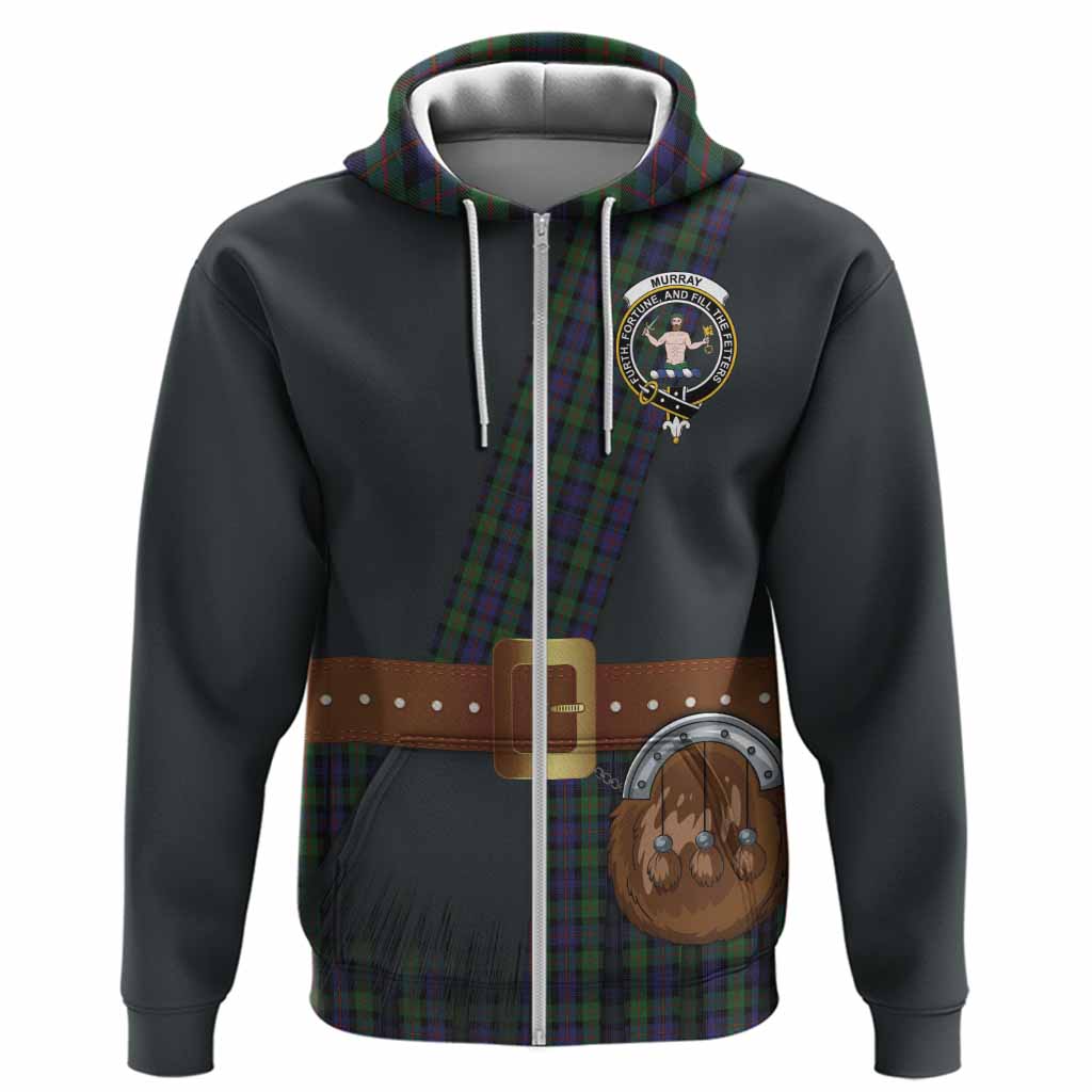 Murray Tartan Crest Hoodie Kilt Costume Style