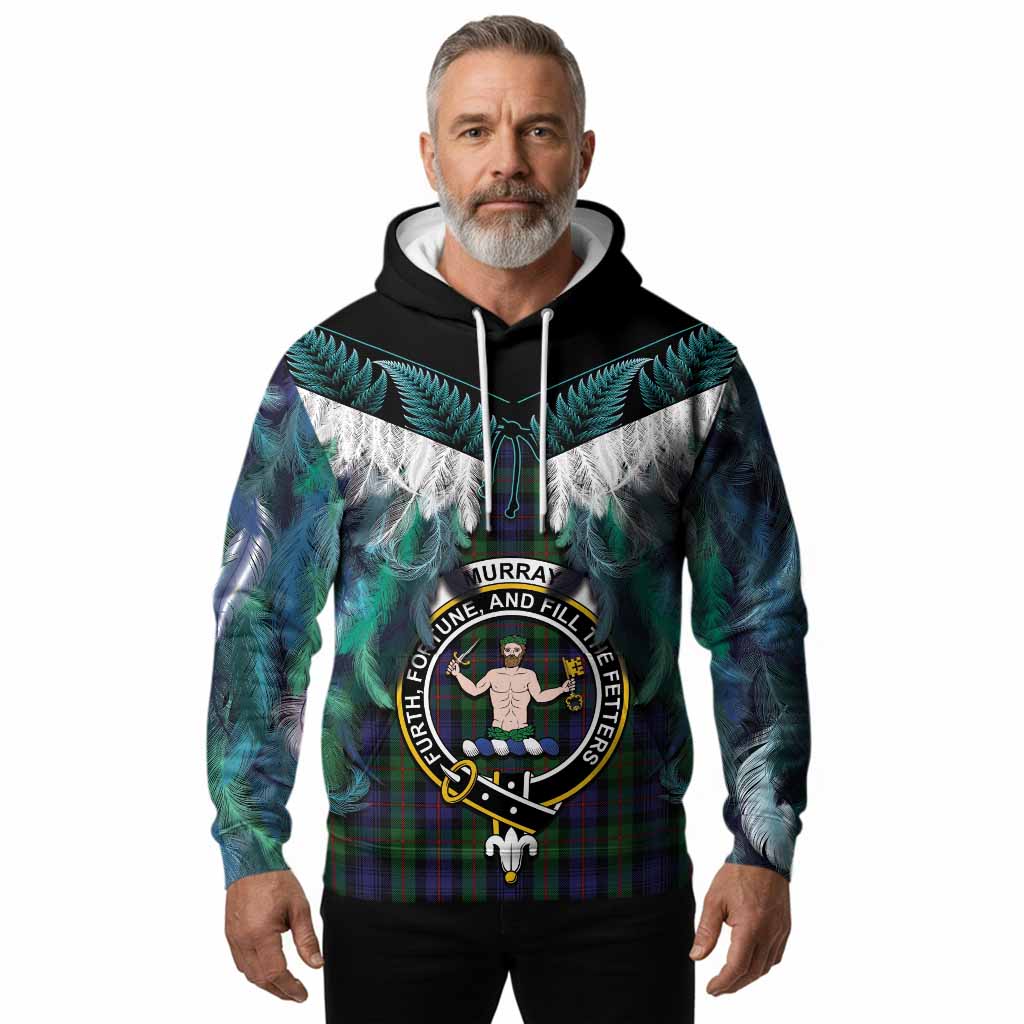 Murray Tartan Crest Hoodie New Zealand Maori Korowai Cloak