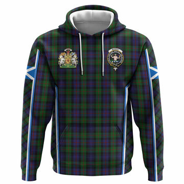 Murray Tartan Crest Hoodie Scotland Coat of Arm Flag Style