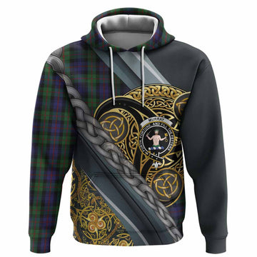 Murray Tartan Crest Hoodie Scottish Triskele Celtic