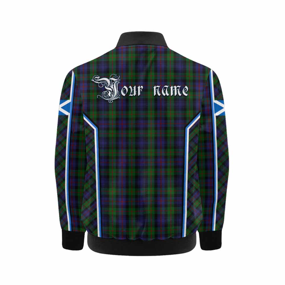 Murray Tartan Crest Kid Bomber Jacket Scotland Coat of Arm Flag Style - Tartan Vibes Clothing