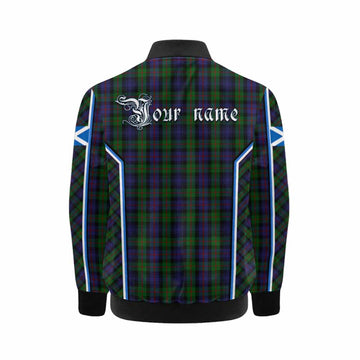 Murray Tartan Crest Kid Bomber Jacket Scotland Coat of Arm Flag Style