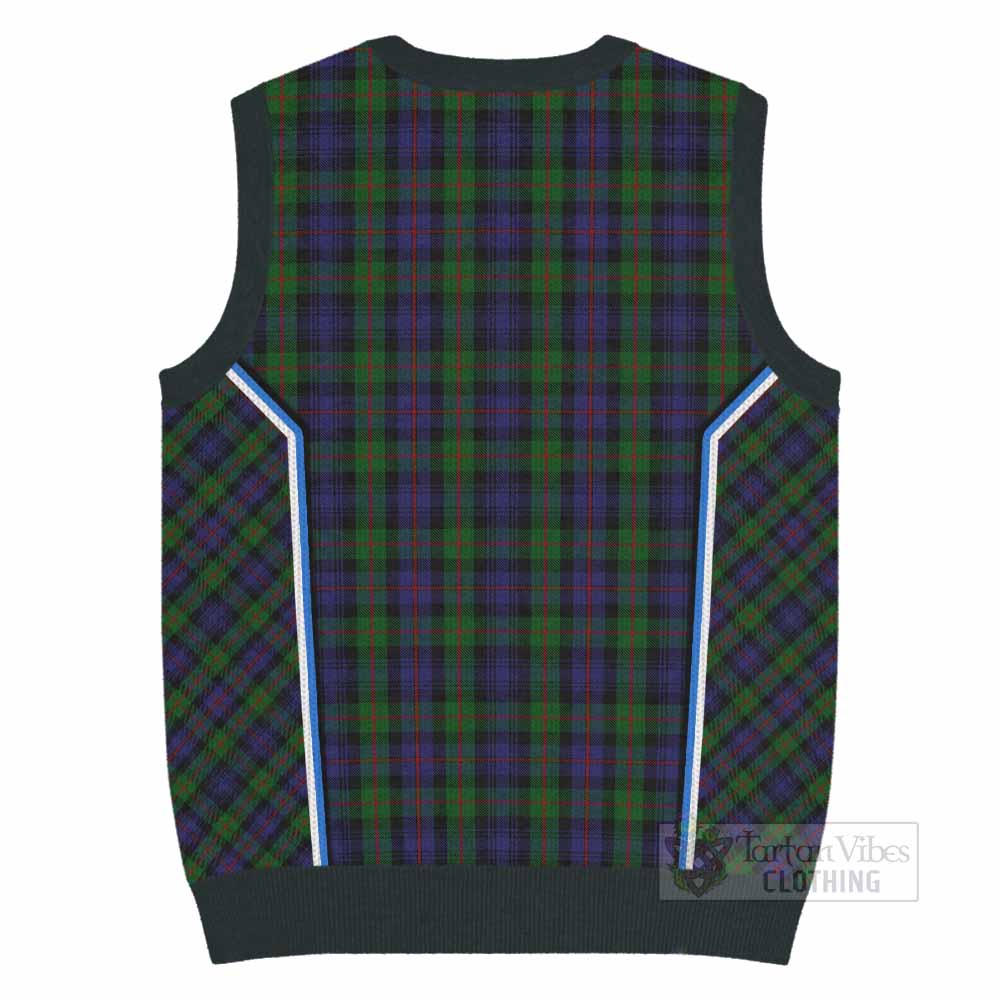 Murray Tartan Crest Knitted V-Neck Vest Scotland Coat of Arm Flag Style - Tartan Vibes Clothing