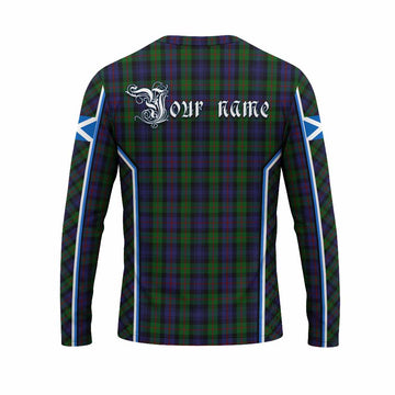 Murray Tartan Crest Long Sleeve T-Shirt Scotland Coat of Arm Flag Style - Tartan Vibes Clothing