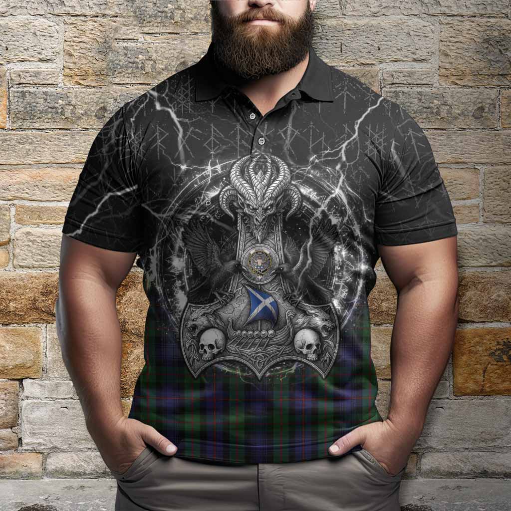Murray Tartan Crest Polo Shirt Celtic Odin's Raven Legacy