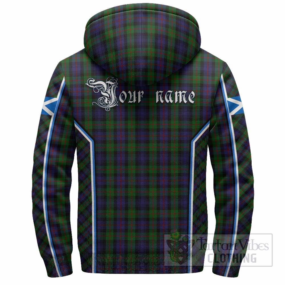 Murray Tartan Crest Sherpa Hoodie Scotland Coat of Arm Flag Style - Tartan Vibes Clothing
