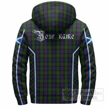 Murray Tartan Crest Sherpa Hoodie Scotland Coat of Arm Flag Style