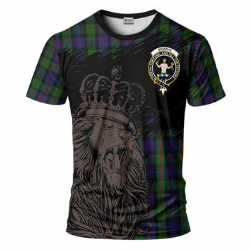 Murray Tartan Crest T-Shirt Crowned Lion Heritage Style