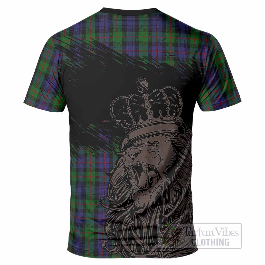 Murray Tartan Crest T-Shirt Crowned Lion Heritage Style
