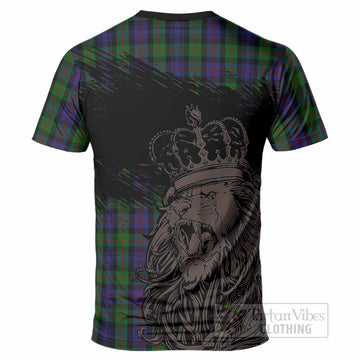 Murray Tartan Crest T-Shirt Crowned Lion Heritage Style