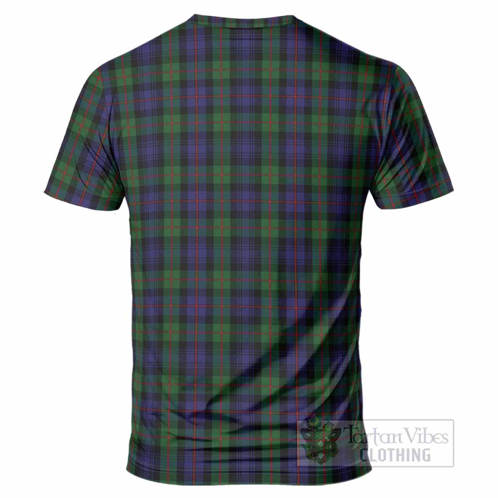 Murray Tartan Crest T-Shirt Ferocious Lion Style