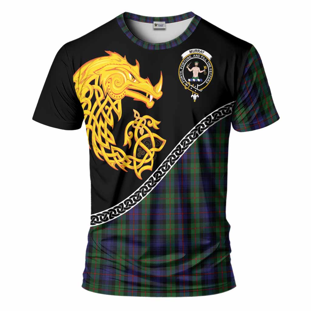 Murray Tartan Crest T-Shirt Legendary Dragon Knot Half Style