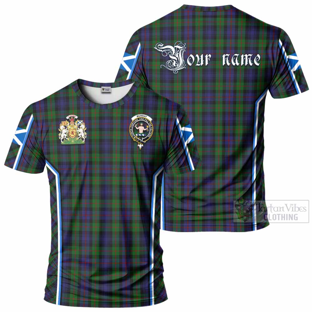 Murray Tartan Crest T-shirt Scotland Coat of Arm Flag Style - Tartan Vibes Clothing