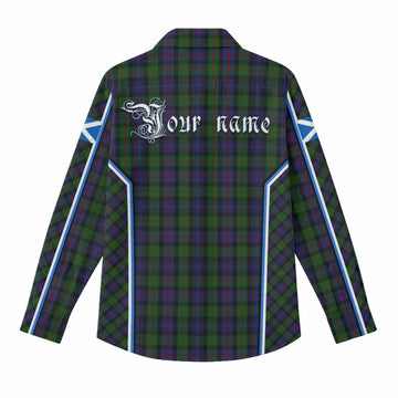 Murray Tartan Crest Women Casual Shirt Scotland Coat of Arm Flag Style