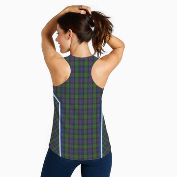 Murray Tartan Crest Women Racerback Tanks Scotland Coat of Arm Flag Style - Tartan Vibes Clothing
