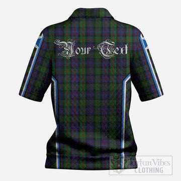 Murray Tartan Crest Women’s Polo Sweater Top Scotland Coat of Arm Flag Style