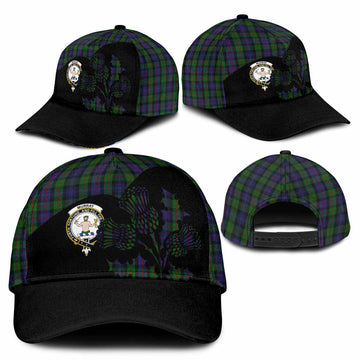 Murray Tartan Family Crest Classic Cap Scotland Thistle Floral Flag Style