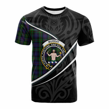 Murray Tartan Family Crest Cotton T-shirt Celtic Scottish Thistle Floral