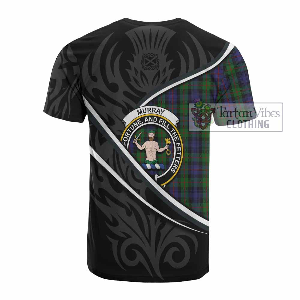 Murray Tartan Family Crest Cotton T-shirt Celtic Scottish Thistle Floral - Tartan Vibes Clothing