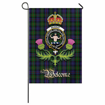 Murray Tartan Family Crest Garden Flag Royal Thistle Welcome Style - Tartan Vibes Clothing