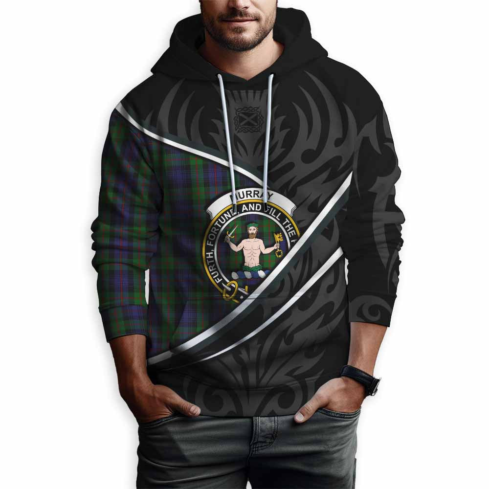 Murray Tartan Family Crest Hoodie Celtic Scottish Thistle Floral - Tartan Vibes Clothing