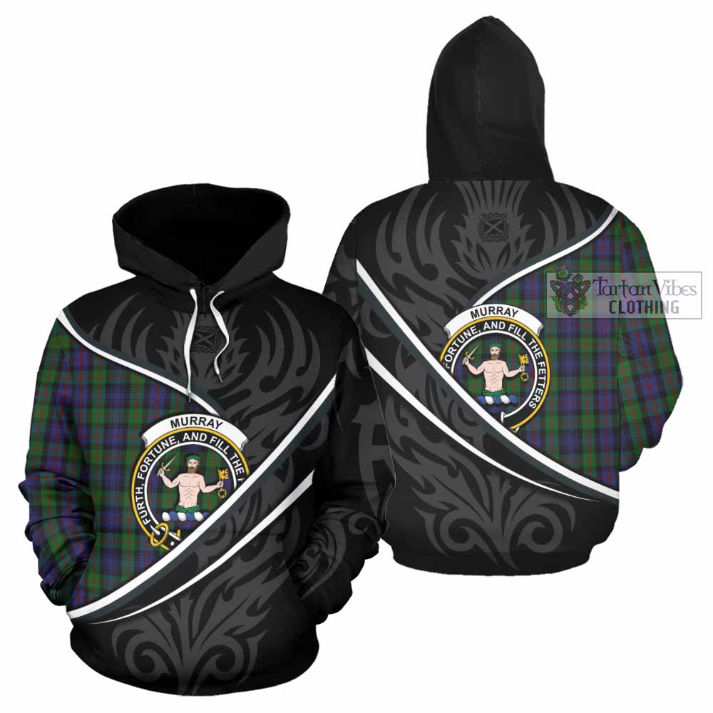 Murray Tartan Family Crest Hoodie Celtic Scottish Thistle Floral - Tartan Vibes Clothing