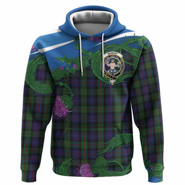 Murray Tartan Family Crest Hoodie Thistle in Minimalism