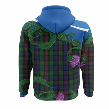 Murray Tartan Family Crest Hoodie Thistle in Minimalism