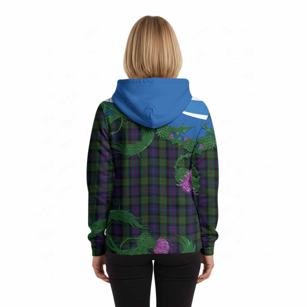 Murray Tartan Family Crest Hoodie Thistle in Minimalism