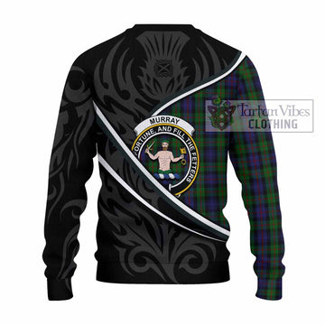 Murray Tartan Family Crest Knitted Sweater Celtic Scottish Thistle Floral - Tartan Vibes Clothing