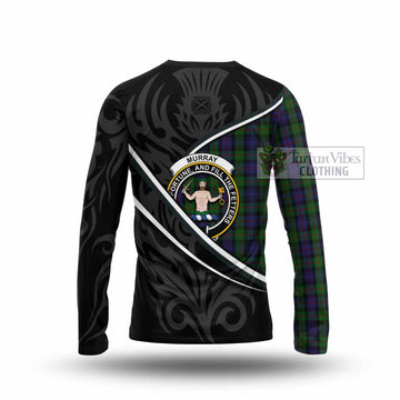 Murray Tartan Family Crest Long Sleeve T-Shirt Celtic Scottish Thistle Floral - Tartan Vibes Clothing