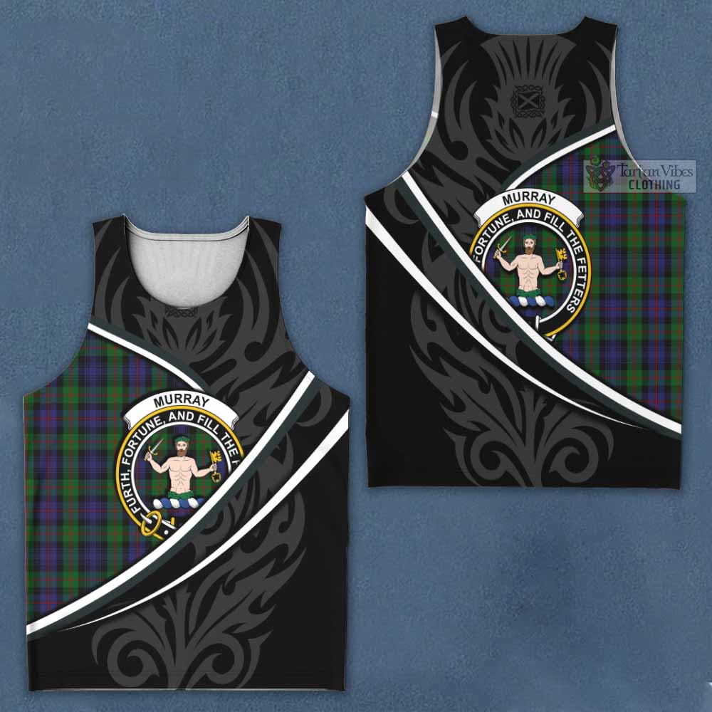 Murray Tartan Family Crest Men Tank Top Celtic Scottish Thistle Floral - Tartan Vibes Clothing