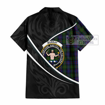 Murray Tartan Family Crest Hawaiian Shirt Celtic Scottish Thistle Floral