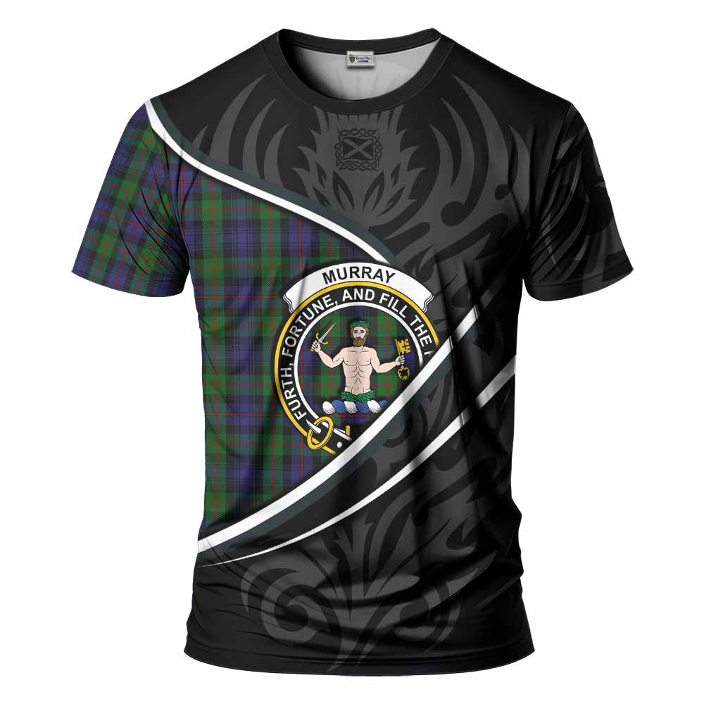 Murray Tartan Family Crest T-shirt Celtic Scottish Thistle Floral - Tartan Vibes Clothing
