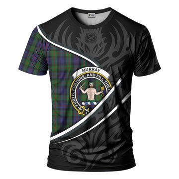 Murray Tartan Family Crest T-shirt Celtic Scottish Thistle Floral