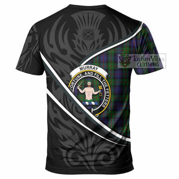 Murray Tartan Family Crest T-shirt Celtic Scottish Thistle Floral