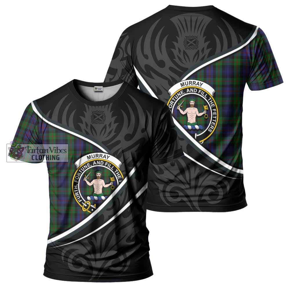 Murray Tartan Family Crest T-shirt Celtic Scottish Thistle Floral - Tartan Vibes Clothing